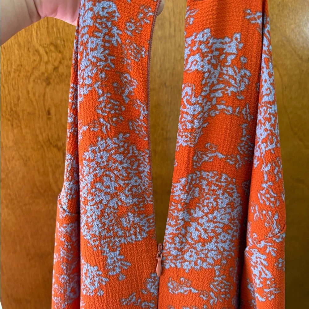 FA Floral Wrap Robe in Red and Gray - Picture 6 of 7